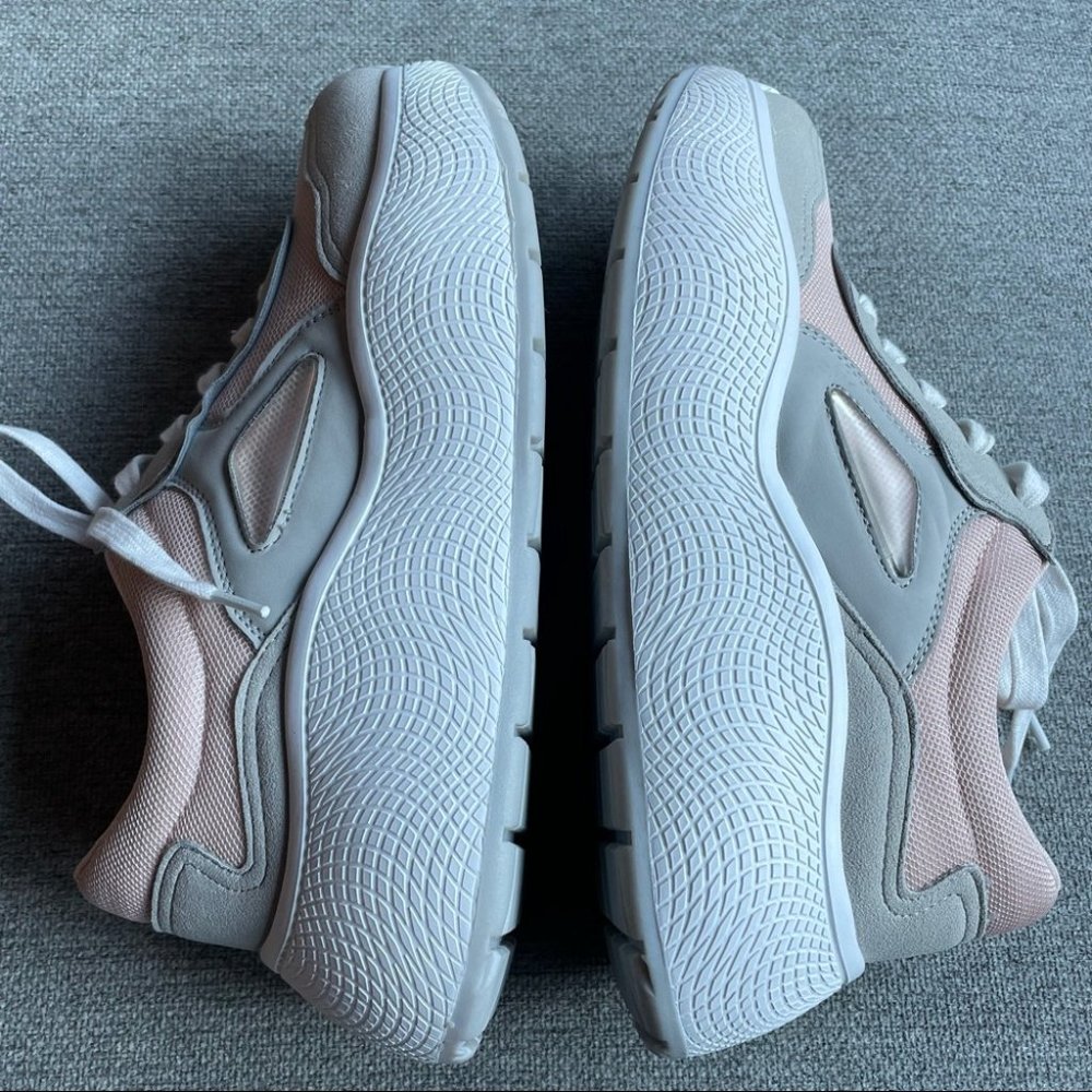 ZARA Woman Pink & Gray Platform Fashion Trainers Sneakers - Picture 4 of 10